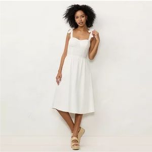 NWT LC Lauren Conrad ✨ Midi Corset Top Ivory Dress Sz M